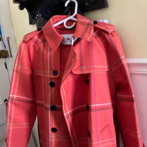 Coach Orange plaid Raincoat